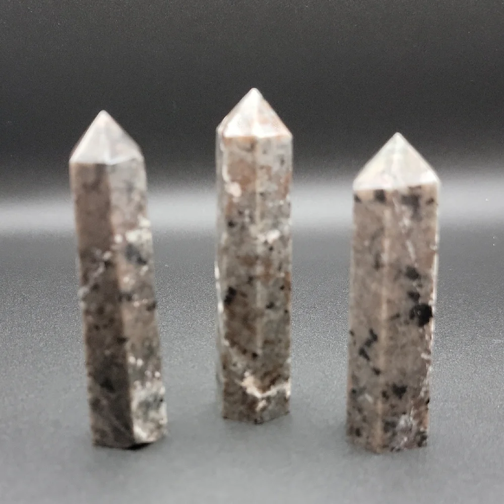 Lot of 3 Yooperlite Towers Natural Gemstone UV Reactive Hand Crafted 234g